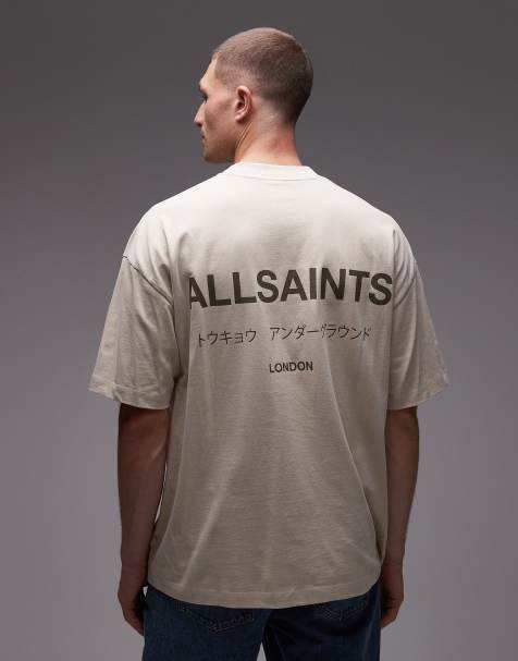 AllSaints underground T-shirt in beige - view 1