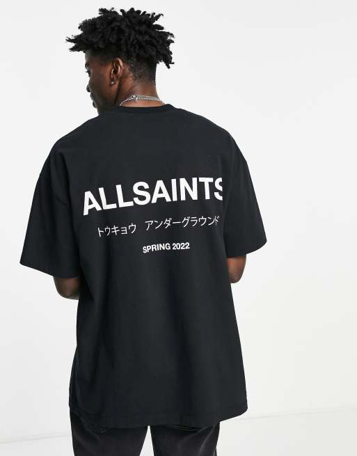 All saints hot sale navy t shirt