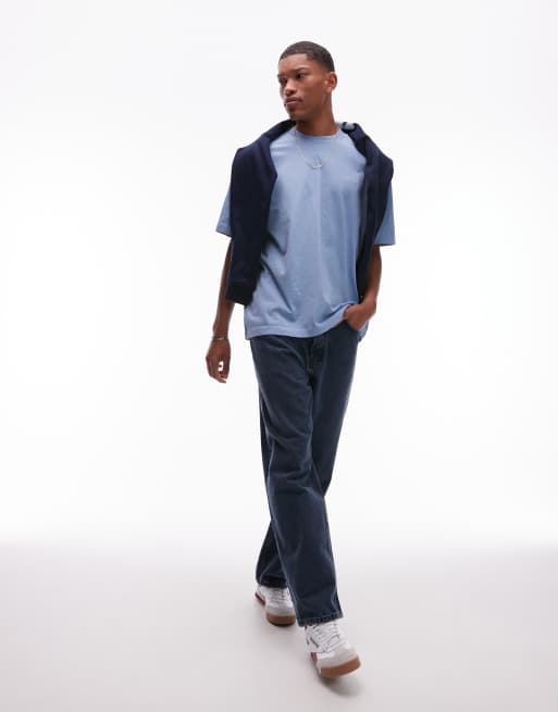 Allsaints underground t-shirt in bondi blue
