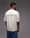 [AllSaints] Allsaints underground t-shirt in sandy white S Sandy white