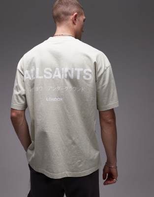 Allsaints Underground Oversized T-shirt In Black