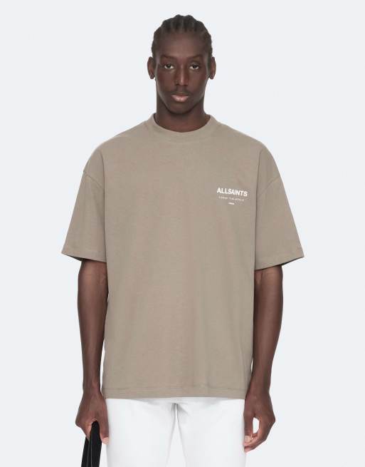 AllSaints Underground T-Shirt mit Rundhalsausschnitt in Fenchelgrün, 4 von 6