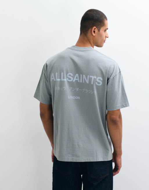 AllSaints - Underground - T-shirt oversize - Gris acier, 5 de 5