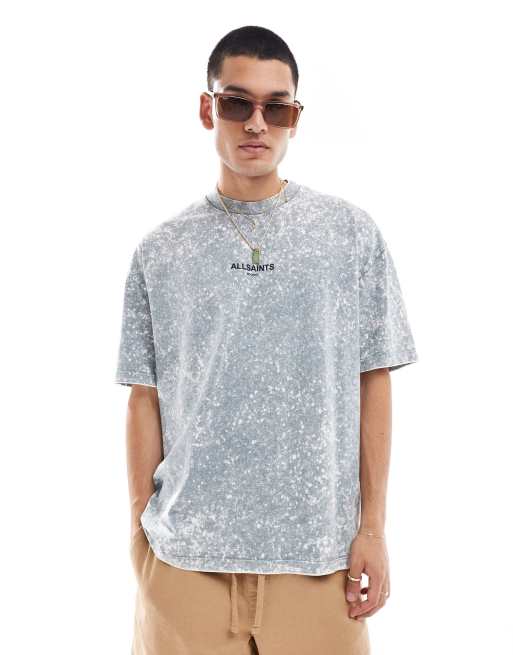 AllSaints - Underground - T-shirt oversize lavaggio stone wash grigio - In esclusiva per ASOS, 2 di 4