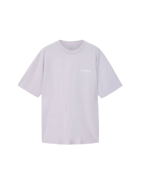 AllSaints - Underground - T-shirt ras de cou à manches courtes - Violet parme - view 1