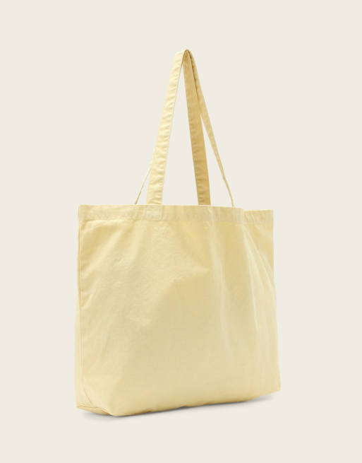 AllSaints - Underground - Tote bag à logo - Jaune, 4 de 4
