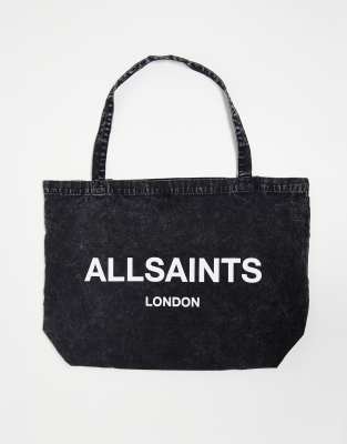 AllSaints Underground tote bag in acid wash | ASOS