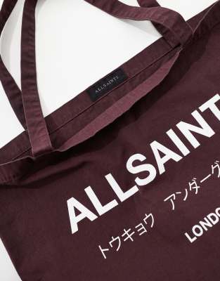 Allsaints Underground Tote Bag In Purple