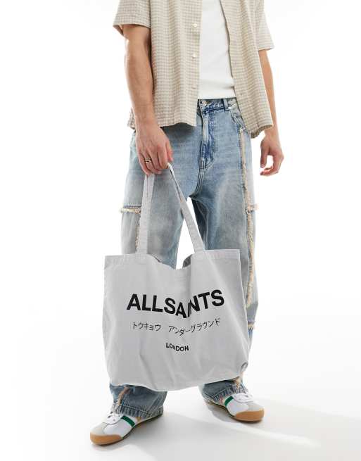 AllSaints Underground tote bag in sandstone exclusive to asos, 3 of 4
