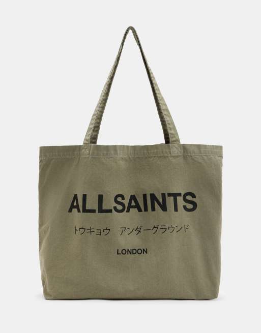 AllSaints Underground Tragetasche in Khaki ASOS