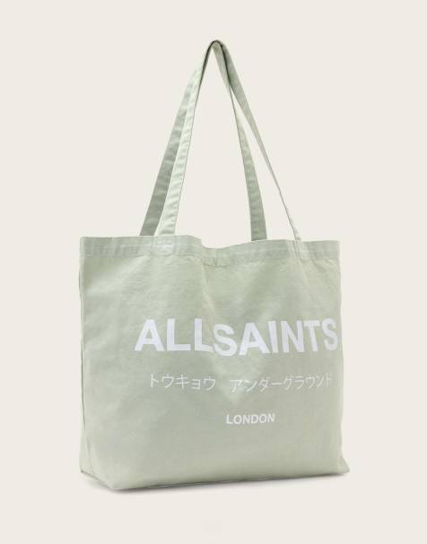 AllSaints – Underground – Tragetasche in Pudergrün - view 1