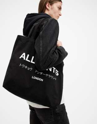 AllSaints - Underground - Tragetasche in Schwarz