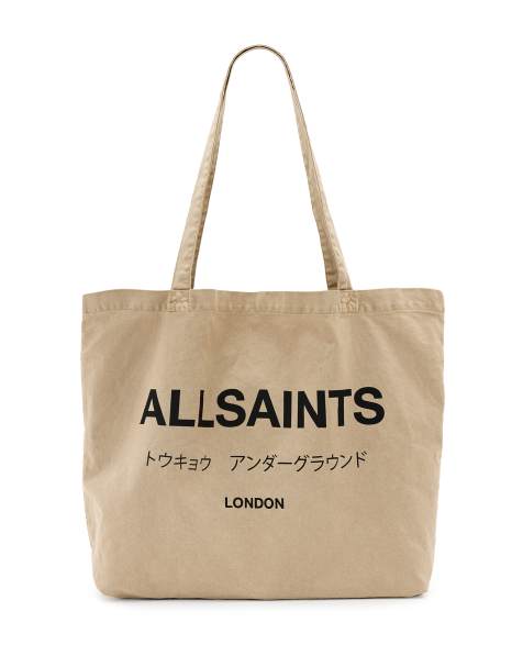 AllSaints - Underground - Uniseks shopper tote in toffeebruin - view 1