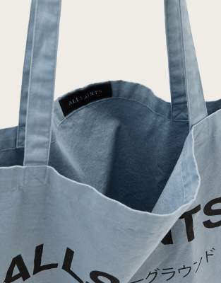 Shop Allsaints Underground Unisex Shopper Tote Bag In Blue