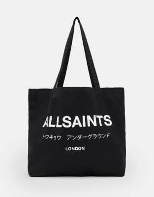 AllSaints - Underground - Unisex-Tragetasche in Schwarz-Bunt