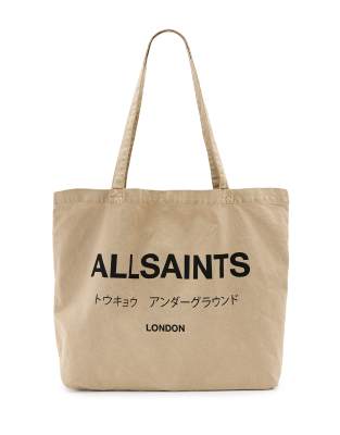 AllSaints - Underground - Unisex-Tragetasche in Toffee-Braun-Neutral