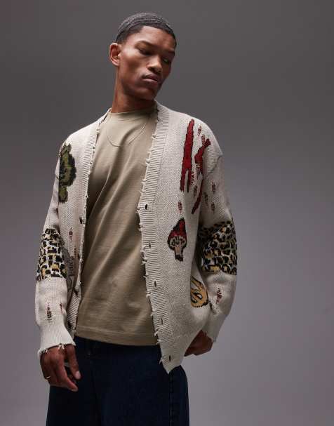 Allsaints Unisex jay cardigan in ecru white - view 1