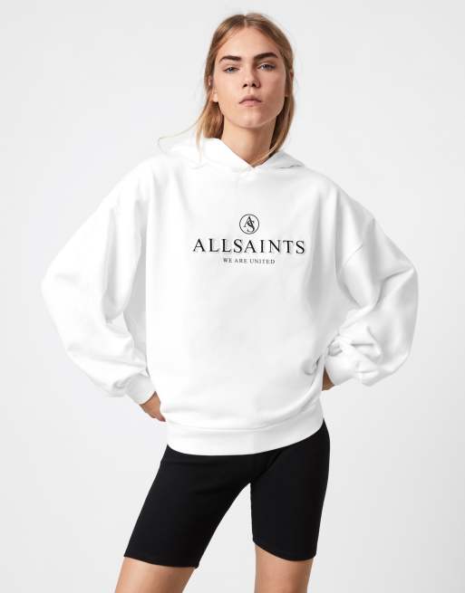 All saints white hoodie new arrivals