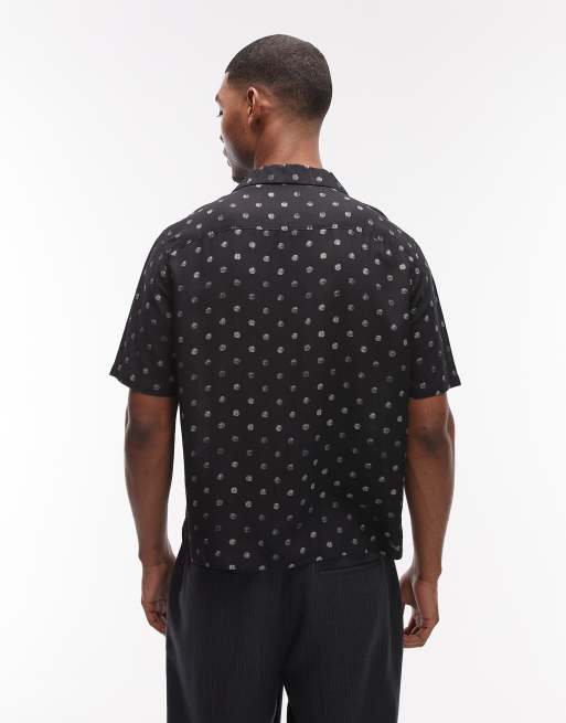 AllSaints - Upton - Overhemd met korte mouwen en print in zwart, 3 van 5