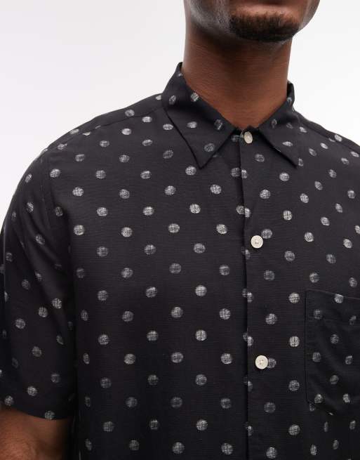 AllSaints - Upton - Overhemd met korte mouwen en print in zwart, 5 van 5