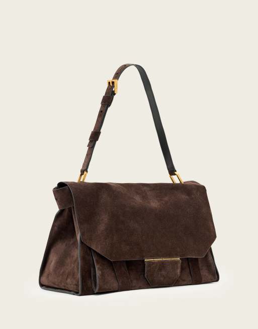 AllSaints - Ursa - Sacoche en daim - Marron, 2 de 4