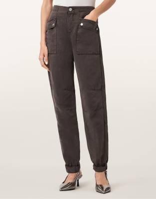 AllSaints - Val - Hose in Dunkelbraun-Brown