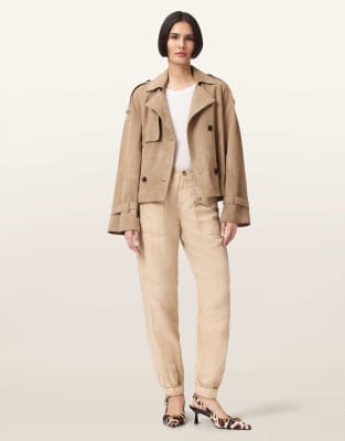 AllSaints - Val - Hose in Taupe-Braun-Brown