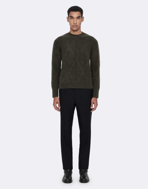 AllSaints Valor col rond en vert kaki, 2 de 7