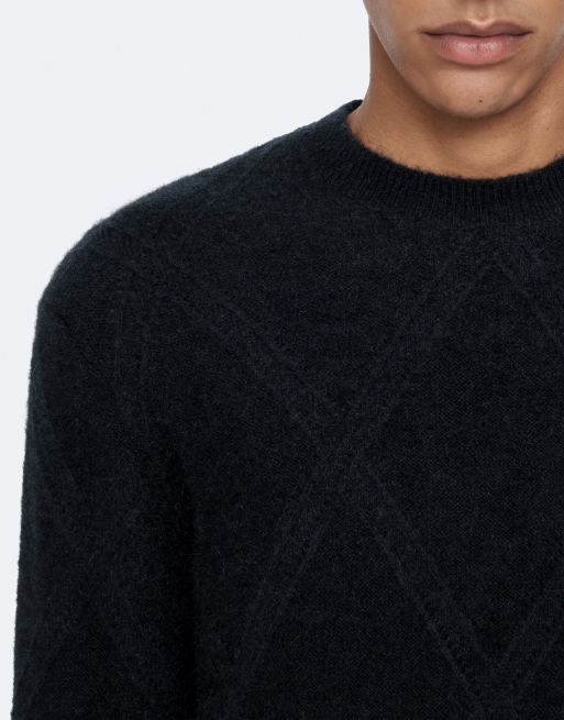 AllSaints - Valor - Sweat ras de cou - Bleu marine, 6 de 7