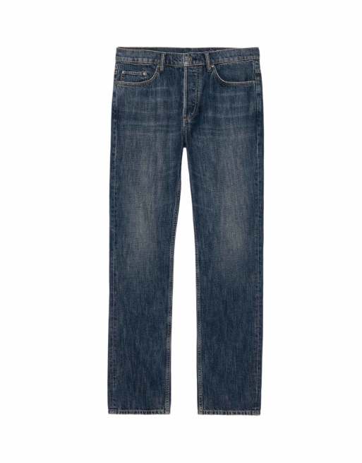 AllSaints vaqueros slim rectos en índigo oscuro, 7 de 7
