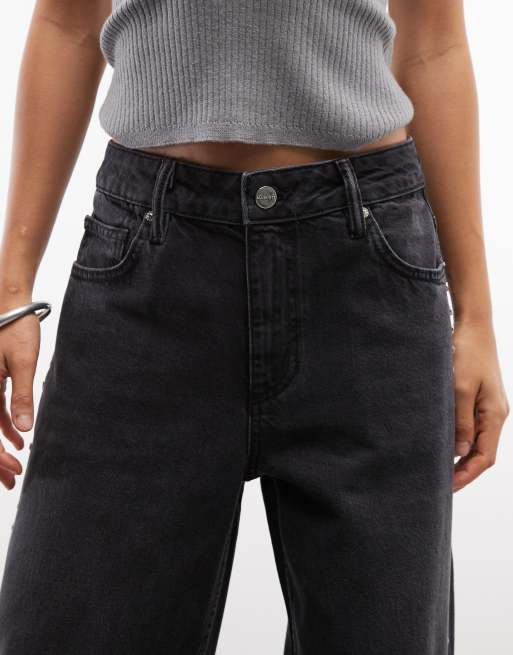 AllSaints - vaqueros vaqueros denim con tachuelas de conjunto en negro lavado, 5 de 5