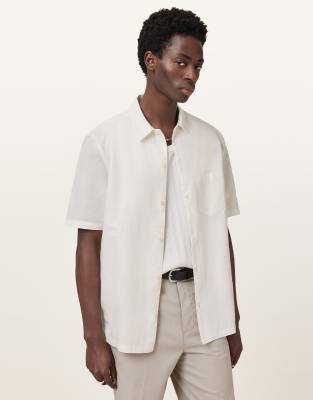 AllSaints - Veda - Chemise à manches courtes - Blanc cassé