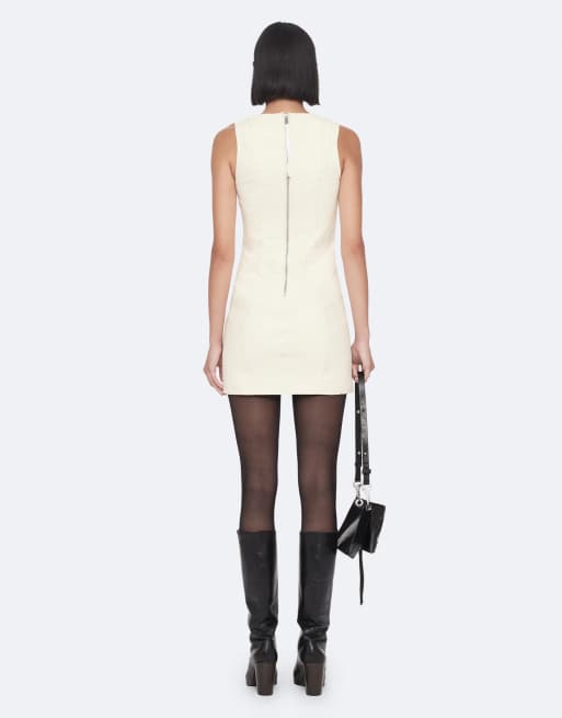 AllSaints Vee Perf-Kleid in Wollweiß, 2 von 7