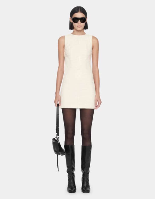 AllSaints Vee Perf-Kleid in Wollweiß, 6 von 7