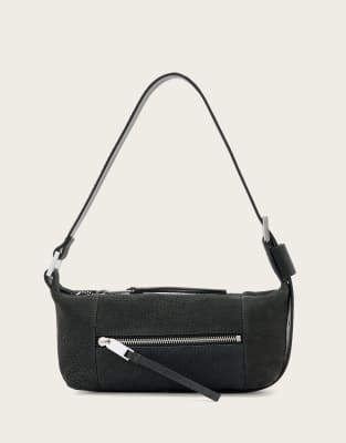 AllSaints - Vega G - Mini-Schultertasche in Meteoritengrau
