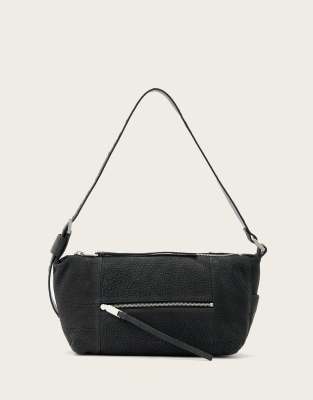 AllSaints - Vega G - Schultertasche in Meteoritengrau