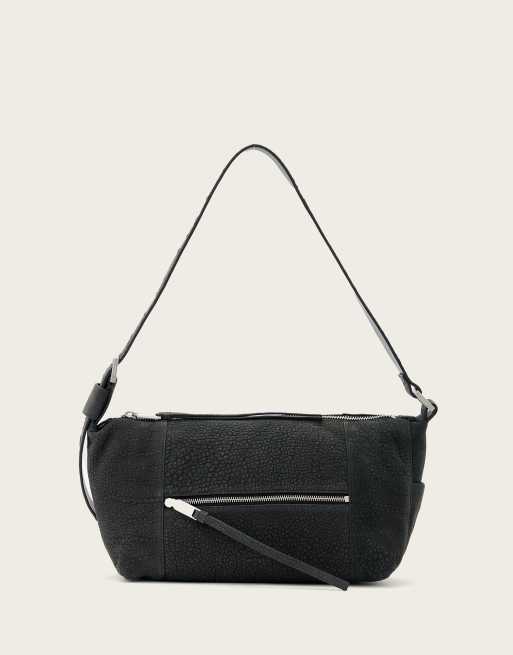 AllSaints – Vega G – Schultertasche in Meteoritengrau