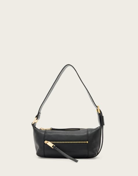 AllSaints – Vega – Kleine Schultertasche in Schwarz - view 1