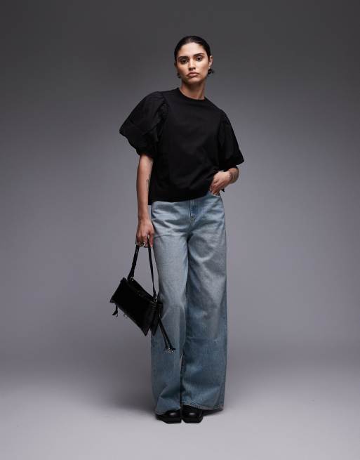 AllSaints Vega leather shoulder bag in black