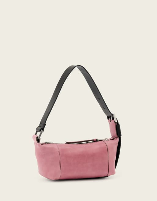 AllSaints vega mini shoulder bag in raspberry pink, 2 of 4