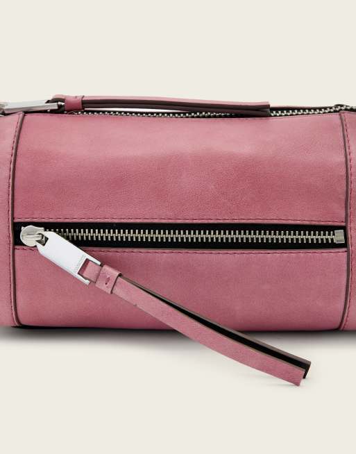 AllSaints vega mini shoulder bag in raspberry pink, 3 of 4