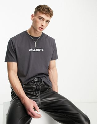AllSaints Veil relaxed T-shirt in washed black | ASOS
