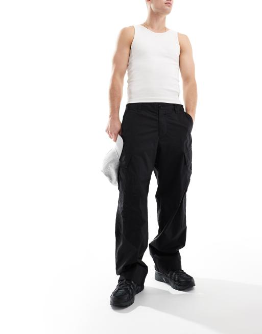 AllSaints - Verge - Pantaloni cargo dritti neri