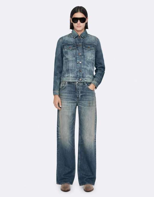 AllSaints veste trucker regular en indigo clair, 2 de 7