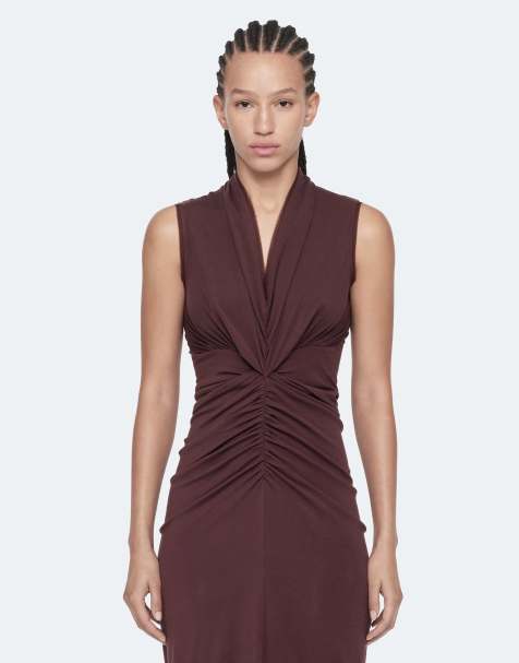 AllSaints - vestido Dariya en rojo oxblood - view 1