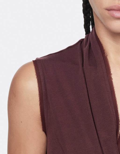 AllSaints - vestido Dariya en rojo oxblood, 5 de 6
