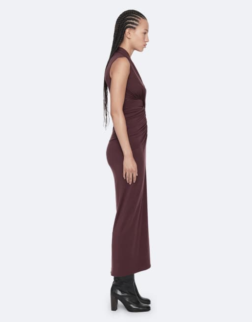 AllSaints - vestido Dariya en rojo oxblood, 6 de 6
