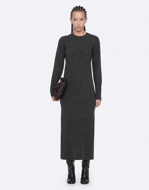 AllSaints - vestido Erith en gris jaspe carbón - view 1