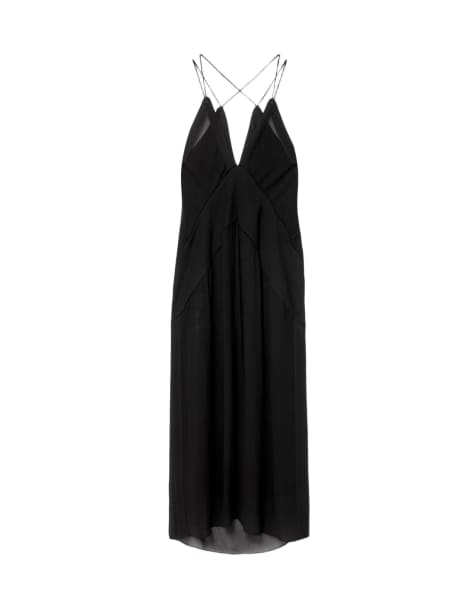 AllSaints - vestido Fawn en negro - view 1