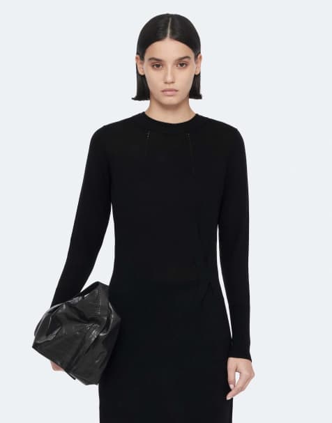 AllSaints vestido Kayla de manga larga en negro - view 1